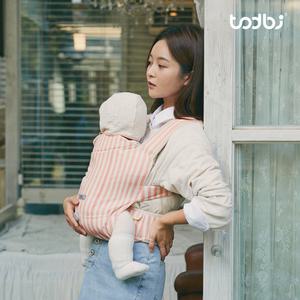 [토드비] 롤롤 다이얼 아기띠 베이비 캐리어 피치 스트라이프