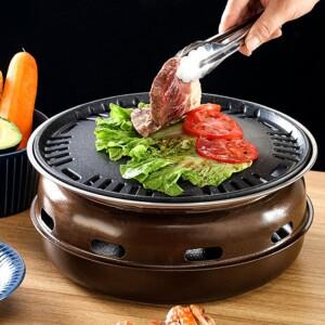 눌어붙지않는 2way 원통 바베큐 화로대 그릴 팬 세트