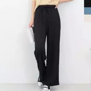 여자와이드팬츠 1P 골지 조임끈 여름 밴딩 일자 바지 WA6CE08