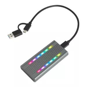 C타입 M.2 SSD 하드 외장케이스 USB3.1 NVME M키 NGFF SATA 방열판 복사 백업 저장 휴대용 2260 2280