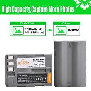 피클 전원 EN-EL3E EN 배터리  LED USB 듀얼 충전기Nikon D50D70D70sD80D90D100D200D300D300SD700 용1900mA
