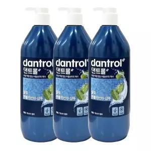 댄트롤 쿨링 멘톨 탄수 샴푸 820ml 3개