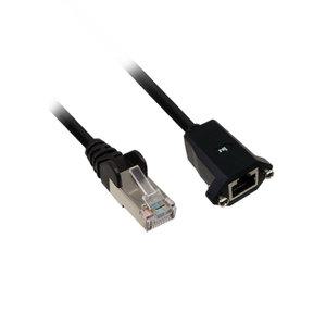 CAT.6 FTP 고급 연장형 랜케이블 판넬형 블랙 0.5M
