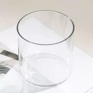 PET 원형 원통 화분 실린더 화병 10x10cm 조화 전용 꽃병 투명 플라스틱 인테리어 장식 소품 소형 수경재배