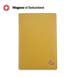 여권지갑 케이스 SwissWagner 천연소가죽 골드옐로우/여행용 파우치 보조 가방 커버 준비물 해외 보관 차단