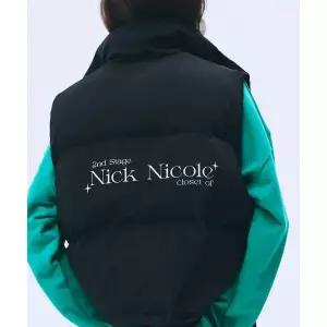 [국내매장판] 닉앤니콜 패딩조끼 NN SHORT PADDING VEST_BLACK 561698