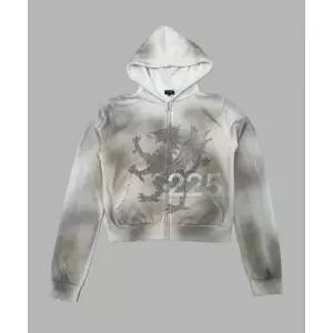 [국내매장판] 225 washed dragon crop hoodie zip-up 557607