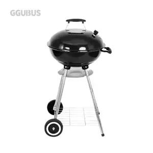 꾸버스 애플47베이직 바베큐그릴 훈제 직화 야외 캠핑 펜션 숯불 화로 BBQ 원형 법랑
