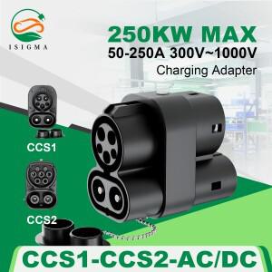 ISIGMA 250kw MAX CCS 콤보 12로 AC+DC 전기차 급속 충전 어댑터 에너지 차량용 고속