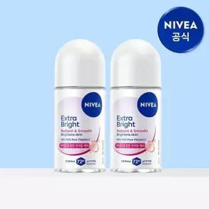 [니베아] 데오드란트 롤온 엑스트라 브라이트 50ml 2개