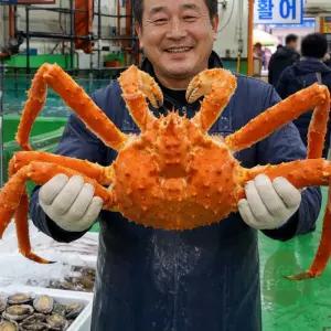 건담농수산 러시아 자숙 블루킹크랩 3KG (생물기준) 홈파티음식 킹크랩철 수율보장