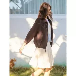 [롯데백화점]씨씨콜렉트 볼륨 셔링 카라 점퍼 C262MSJ035