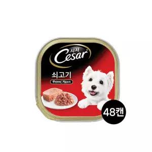 시저 강아지캔 1세이상 쇠고기 100g 48개