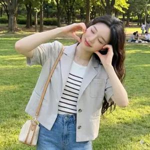 [롯데백화점]SOUP 여름 투버튼 반팔 숏자켓  SC5JK911