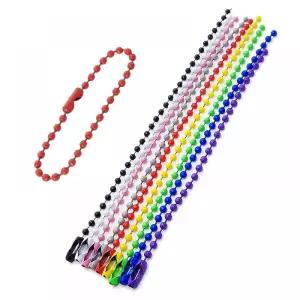 컬러 군번줄 볼체인 키링 부자재 키링줄 20P DD-12444