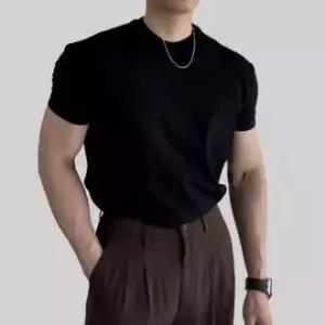 남자 기본 라운드넥 반팔티 무지 이너 티셔츠 여름 남성