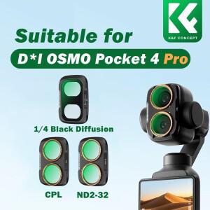 K&F Concept DJI 오즈모 포켓 4 프로용 ND 필터 ND2-32 ND32-512 CPL 필터 1/4 블랙 미스트 필터 오즈모 4P