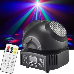 미니 DJ 디스코 볼 조명 다채로운 LED 빔 레이저 이동 헤드 DMX512 무대 프로젝터 웨딩 나이트 클럽 파티