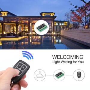 433MHz 무선 원격제어 스위치 DC 12V 4CH 릴레이 수신기 모듈 4 채널 RF 송신기 Wireless Remote Control