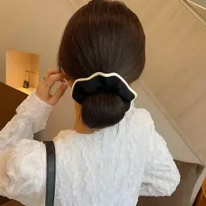 포니테일 올림머리 배색 라인 스트라이프 곱창밴드 헤어슈슈 고무줄 여성 패션끈