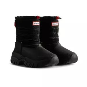 헌터 WF 04HERBLK 스노우부츠 방한스노우부츠 [WOMEN] 시어링 인슐레이티드 숏 - 블랙 3756592