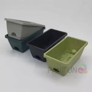 직사각형 화분 베란다 텃밭 플랜터 박스 옥상 미니 화분 세트