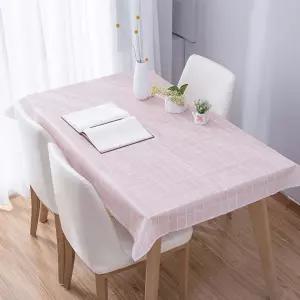 체크 방수 테이블보 137x90cm PEVA 식탁보 주방 캠핑 오염방지 커버