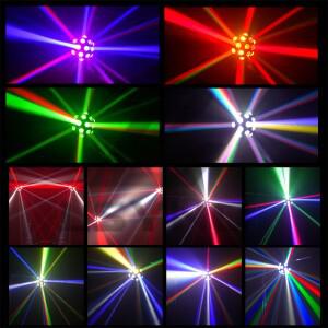 디스코 파티 라이트 RGBW 미니 LED 빔 매직 볼 DMX512 사운드 반응형 DJ 모바일 헤드 스테이지 효과 조명