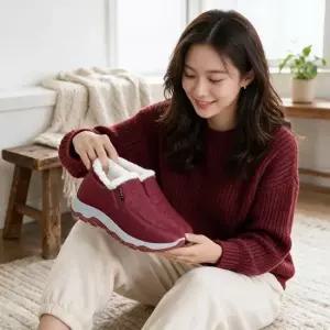 여성 패딩부츠 털 방한화 캐주얼 겨울 등산 캠핑 낚시 방한용품 TT04N 겨울운동화 털슬립온