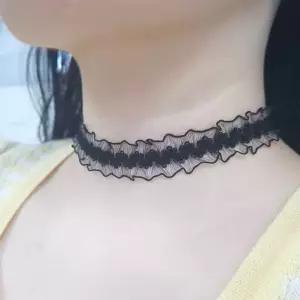 레이스 초커 목걸이 체인 블랙 악세서리