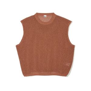 파르티멘토 메쉬 네트 니트 베스트 오렌지 Mesh Net Knit Vest Orange 3251060
