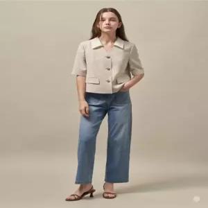 올리비아로렌 탈부착 카라 린넨자켓VOCFU5M5211