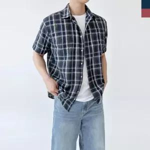 오너클랜 솔리드 루즈 데일리 줄무늬 남자남방 셔츠 옥스포드
