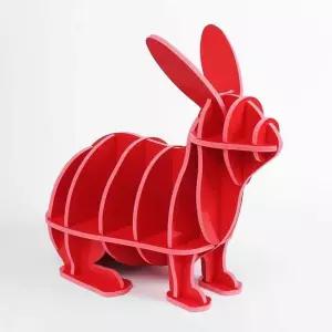 조립식 책장 인테리어 레드 73x66cm 초등 DIY