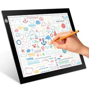 RTjoy A4 LED 라이트 트레이싱 박스 패드 조절 가능한 9x12인치 USB 구동 아트크래프트 휴대용 카피 보드
