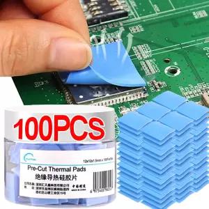 100PCS 열 패드 실리콘 열 전도성 패드 노트북 CPU GPU 방열판 고온 저항 마더 보드