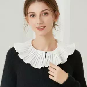 러블리 플리츠 쉬폰 넥케이프 페이크 이너셔츠 이너카라 레이어드카라 목만있는
