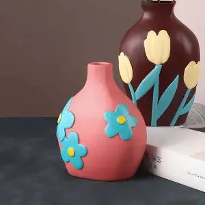 [하프클럽/셀럽하우스]도자기 화병 꽃 도예 인테리어 빈화병