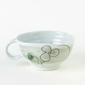 이천 도자기 들꽃 커피잔 350ml/기업/탕비실/호텔/리조트/게스트하우스/카페/사무실/라운지/연회/파티/선물