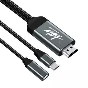 엠비에프 고속 충전 HDMI 미러링 케이블 2m/변환/젠더/모니터/노트북/연결/영상/입력/출력/어댑터