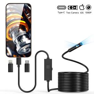 귀이개내시경 귀후비개 귀파개 귀지 제거 카메라 귀청소 HD1080P 내시경 3IN1 USB TYPEC IOS 호환 듀얼 방수 파이프 아이폰 안드로이드 폰용 검사