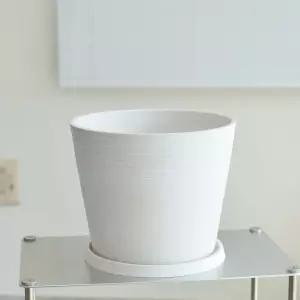 우레탄 플라스틱 스탠다드 화분 S 30x25cm 화이트 꽃화분 식물 플라워 꽃집 분배 인테리어 정원 원예 베란