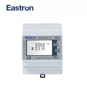 SDM630MCT, 1A/5A CT 연결, 3상 DIN 레일 다기능 에너지 미터, 펄스/RS485 Modbus RTU 출력