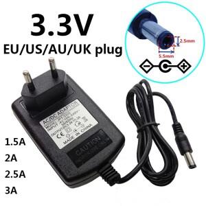 220 110V ~ 3.3V 3A 범용 전원 어댑터 5.5mm AC/DC 1.5A 공급 장치 스위칭