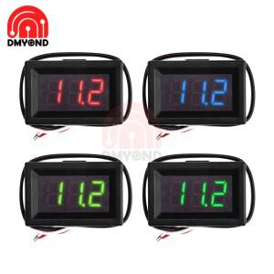디지털 자동차 전압계 테스터 표시기, 0.36 인치, 12V, DC 0-30V, 케이스 포함, 패널