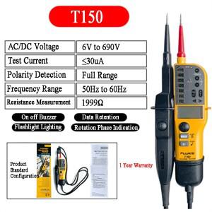 FLUKE 비접촉식 지능형 클램프 유형 고정밀 전류계 멀티미터 디지털, T90,