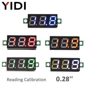 미니 LED 디지털 전압계 0.28 인치 DC 0-100V 2.5-30V 측정기 볼트 테스터 감지기 자동차 오토바이에 대 한