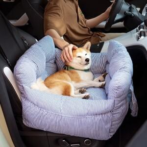 자동차 여행을위한 개 좌석 애완 부스터 고양이 침대 빨 수있는 두꺼운 쿠션 캐리어 가방 동물