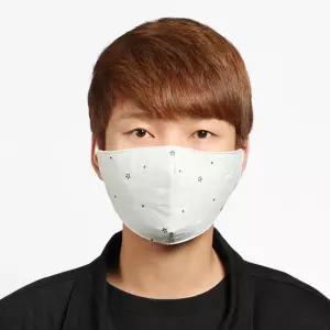 2U 별패턴 3겹 필터 면마스크(그레이) I
