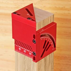 센터 파인더 목공 광장 Dovetail Jig, 알루미늄 합금 30/45/60/90 학위 다기능 마킹 게이지 도구